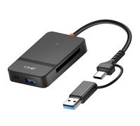 LinQ Hub 8 en 1 Lector de Tarjetas USB y USB-C Función Carga Smartphone,