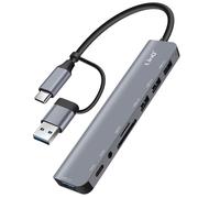 LinQ Hub USB Soporte OTG 5Gbps Sync + Lector SD/TF y Jack 3.5mm