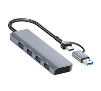 LinQ, Hub USB USB C 4 en 1 con 4 puertos USB 3.0 Transferencia de Datos Rápida