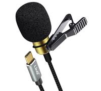LinQ Micro Pinza Giratoria USB-C Sonido Omnidireccional Cable Trenzado 2m,