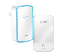 LinQ Timbre sin Hilos para Casa con Timbre a la Toma Alcance 150m y LED,