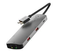LinQ USB-C Multiport 7-in-2 PD 100W Ethernet Hub 2 Modelo D2 Pro MST, Gris