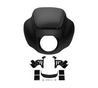 LinQianBhD Faros Delanteros Para Street Para Bob Para FXBB Para Low Para Rider Para Softail Para Motocicleta Estándar Carenados Faros Parabrisas Soporte(Matte Black Set)