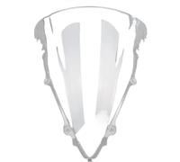 LinQianBhD Parabrisas Motocicleta para YZF R6 2003 2004 2005 Parabrisas Doble Burbuja Motocicleta Color Blanco Deflector Cupula Moto