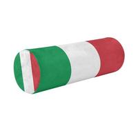 linqin Almohada cilíndrica redonda cervical con funda extraíble lavable, soporte cervical para dormir cómodamente, bandera de Italia