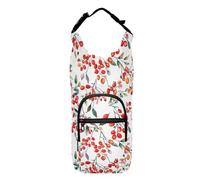 linqin Bolsa de transporte para botellas de agua de frutas de agracejo rojo, varios tamaños, bolsa aislada para botella de agua, soporte para cinturón para botellas de 20/24/32/40 onzas