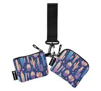 linqin Carteras dobles translúcidas de cactus gigantes para mujer, tarjeteros, gran capacidad, organizador de tarjetas con llavero para el trabajo, viajes, 2 unidades, Cactus gigante translúcido, 1