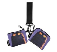 linqin Carteras gigantes de gato mediano morado para mujer, tarjeteros, tamaño compacto, monedero con bolsillo con cremallera para mujeres y hombres, 2 piezas, Gato gigante mediano morado, 1 size