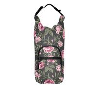 linqin Cherry Rose - Soporte para botellas de agua de varios tamaños, bolsa de transporte para botellas de agua para senderismo, se adapta a botellas de 20/24/32/40 onzas