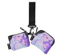 linqin Hermosos monederos negros para mujer, monederos minimalistas con bolsillo para monedas con cremallera para el trabajo, viajes, 2 unidades, Beautiful Girls Black, 1 size