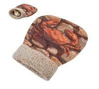 linqin Hideaway Pet Snuggle - Saco de invierno para mascotas, diseño de cangrejo de ladrillos de fuego, bolsa de cama para gatos y cachorros, cómoda y autocalentable