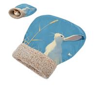 linqin Kittens Tunnel Pet Hideaway Winter Cute Bunny Blue Cat Bed Bag para gatos de interior para perros pequeños, acogedora felpa lavable