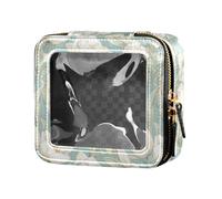 linqin Lush Tulips - Bolsa de maquillaje transparente impermeable para volar