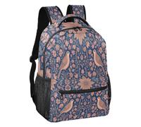 linqin Mochila casual vintage con múltiples bolsillos, diseño de fresas, S, Vintage Bird Strawberry, S, Mochila