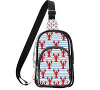 linqin Mochila de hombro transparente para viajeros al aire libre con bolsillo frontal con cremallera