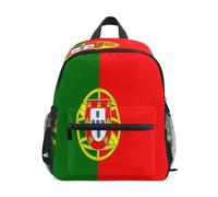 linqin Mochila deportiva con diseño de bandera de Portugal para niños, bolsa de libros con cordón y etiqueta de nombre para niños, mochilas escolares para ni?as