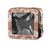 linqin Nature Cherry Blossoms - Neceser de piel transparente para maquillaje, organizador para volar, Flores de cerezo natural, 1 size
