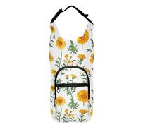 Linqin Nature Marigolds - Portabidones de agua de color blanco ajustable para caminar, senderismo, equipo de agua, mochila para botellas de agua de 20/24/32/40 onzas, Caléndulas Naturales Blancas, 1