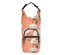 Linqin Nature Pink Peonies - Mochila ligera con cordón para botella de agua, bolsa de transporte para senderismo, se adapta a botellas de 20/24/32/40 onzas, Peonías Rosa Naturaleza Melocotón, 1 talla