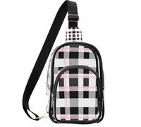 linqin Pequeños bolsos transparentes para viajeros al aire libre con hombro ajustable