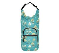 Linqin - Portabidones de agua para árboles grandes, color verde, fácil de transportar con cordón, con soporte para botellas, equipo de senderismo, botellas de agua, mochila para botellas de 20/24/32