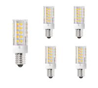 Linqzxz Bombillas LED E14, Lámparas de vela de 3W equivalentes a 25W, 3000K blanco cálido, AC 220-240V para hogar, garaje, almacén, interior - Bombillas LED tipo maíz, Paquete de 5 piezas