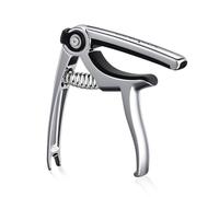 Linrax C4 Cejilla Guitarra, 4 en 1 Capo Extractor de Pasador Soporte de Púas Cortador de Cuerdas, Cejilla para Guitarra Acústica Eléctrica Bajo Ukelele Banjo Mandolina, Accesorios de Guitarra, Plata