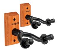 LINRAX GH3 Soporte de Pared para Guitarra, 2 Unidades, Gancho de Guitarra de Roble, Colgador para Guitarra Acústica Guitarra Eléctrica Bajo Ukelele Banjo Mandolina, Colgador de Pared para Guitarra