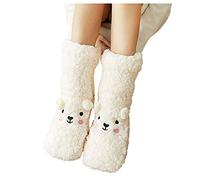 LinRim Calcetines de peluche para mujer, calcetines gruesos de invierno, calcetines cálidos y mullidos, calcetines térmicos, calcetines de cama, como regalos de Navidad para mujeres, lindos osos