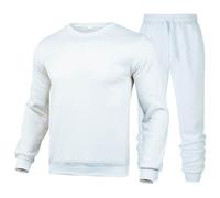 LinRim Chándal para hombre y hombre, traje de ocio, chándal deportivo, conjunto de chándal sin capucha, juego de dos piezas, sudadera, pantalones, ropa deportiva, traje de casa, 2 piezas, Rosa
