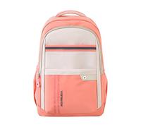 LinRim Mochilas al aire libre para la escuela, bloqueo de color, mochila deportiva infantil para adolescentes, estudiantes de secundaria, bolsa de libros para niñas, color negro (rosa, talla única)