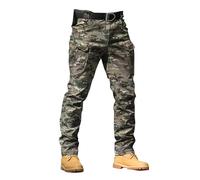LinRim Pantalones cargo de camuflaje para hombre, pantalones militares para exteriores con muchos bolsillos, pantalones de trabajo elásticos, informales, al aire libre, pantalones de trabajo