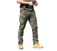 LinRim Pantalones cargo militares para hombre con muchos bolsillos, elásticos, combate, tácticos, combate, combate, táctico, pantalones tácticos, transpirables, pantalones funcionales, Camuflaje, XXL