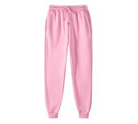 LinRim Pantalones de chándal para hombre, pantalones de chándal finos, pantalones deportivos ajustados, pantalones de ocio, con bolsillos, cintura elástica, pantalones largos de deporte, Rosa., M