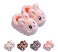 LinRim - Pantuflas de invierno para niñas y niños, cálidas, de felpa, antideslizantes, anchas, ligeras, con dibujos animados, cómodas, de espuma viscoelástica, pantufla de fieltro para mujer, Rosa A