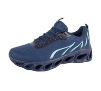 LinRim Zapatillas de correr para hombre y mujer, diseño de llama, zapatillas de deporte, zapatillas de senderismo, zapatos casuales, antideslizantes, suaves, cómodas, resistentes al desgaste, azul