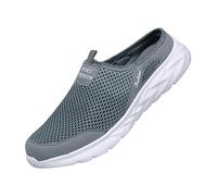 LinRim Zapatillas de estar por casa para hombre, antideslizantes, suaves, cómodas, cómodas, cómodas, para casa, para el tiempo libre, gris, 44 EU
