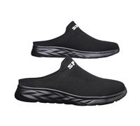 LinRim Zapatillas de estar por casa para hombre y mujer, zapatos de jardín, transpirables, de malla, antideslizantes, antideslizantes, Negro , 40 EU