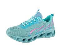 LinRim Zapatillas deportivas para hombre y mujer, diseño de llama, zapatillas de correr, transpirables, para correr, para exteriores, fitness, gimnasio, caminar, azul claro, 46 EU