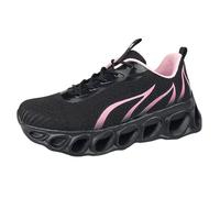 LinRim Zapatillas deportivas para hombre y mujer, diseño de llama, zapatillas de correr, transpirables, para correr, para exteriores, fitness, gimnasio, caminar, Negro , 37 EU
