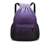 Lins Liliana - Bolsa de viaje para exteriores, 48 x 34 x 15 cm, bolsillo con correa, 25 L, con cordón, bolsa de deporte, bolsa impermeable, Gradiente Gris Negro, Deporte