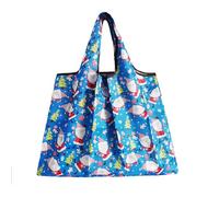 Lin's Liliana Bolsa grande plegable 50 x 66 cm, bolsa de la compra reutilizable, bolso ligero de secado rápido, resistente a la rotura para compras, viajes y excursiones, Navidad II, 50.0 cm x 2.0 cm