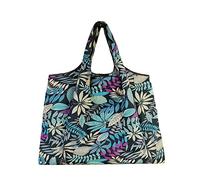 Lin's Liliana Bolsa grande plegable 50 x 66 cm, bolsa de la compra reutilizable, bolso ligero de secado rápido, resistente a la rotura para compras, viajes y excursiones, Hojas., 40 x 50 cm