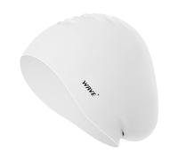 Lin's Liliana Gorro de baño de moda para hombre y mujer, gorro de baño de silicona impermeable de alta calidad, unisex, diseño cómodo, blanco