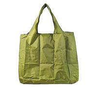 Lin's Liliana Gran bolsa plegable 43 x 66 cm, bolsa de la compra reutilizable bolso ligero de secado rápido resistente al desgarro para compras, viajes, verde, 43x66cm