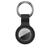 Linsaner Compatible con AirTag Case Keychain Air Tag Case Holder Silicone AirTags Key Ring Cases Air Tags Llavero Compatible con Apple AirTag GPS Buscador de artículos, Accesorios, Negro