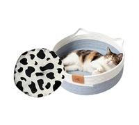 Linsition Cama para Gatos, Lavable con colchoneta, Lindas Camas para Gatos, de Dormir, para Gatitos, Perros, Animales, Juguetes, Aperitivos, Interior, Dormitorio, Sala de Estar