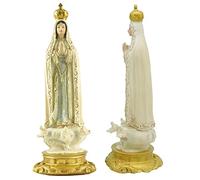 Linsition Fátima en resina | Representación la Virgen María Madre Bendita Figura Oficina Católica Decoración del Hogar - Figura Coleccionable para Decoración del Hogar