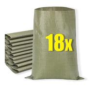 LINSOCLE 18 Piezas Sacos Escombros, Saco Rafia, Saco Obra Grande 60x100cm, Bolsas Tejidas De Color Verde para obras y Transporte de Materiales o para Faenas de Agricultura