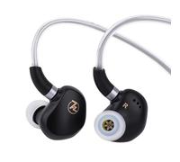 Linsoul 7HZ G1 In-Ear Monitor,Auriculares IEM con Diafragma Dinámico de 10mm DLC,Audífonos para Juegos con Cable Desmontable OFC Plateado para Músicos Audiófilos(3.5mm Sin Mic,Negro)